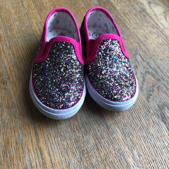 RAINBOW SPARKLE toddler girl shoes size 7 - Picture 4 of 4